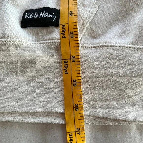 Keith Haring Graphic Hoodie Pullover Sweatshirt Size L Streetwear Artsy W/Flaw - Picture 10 of 10